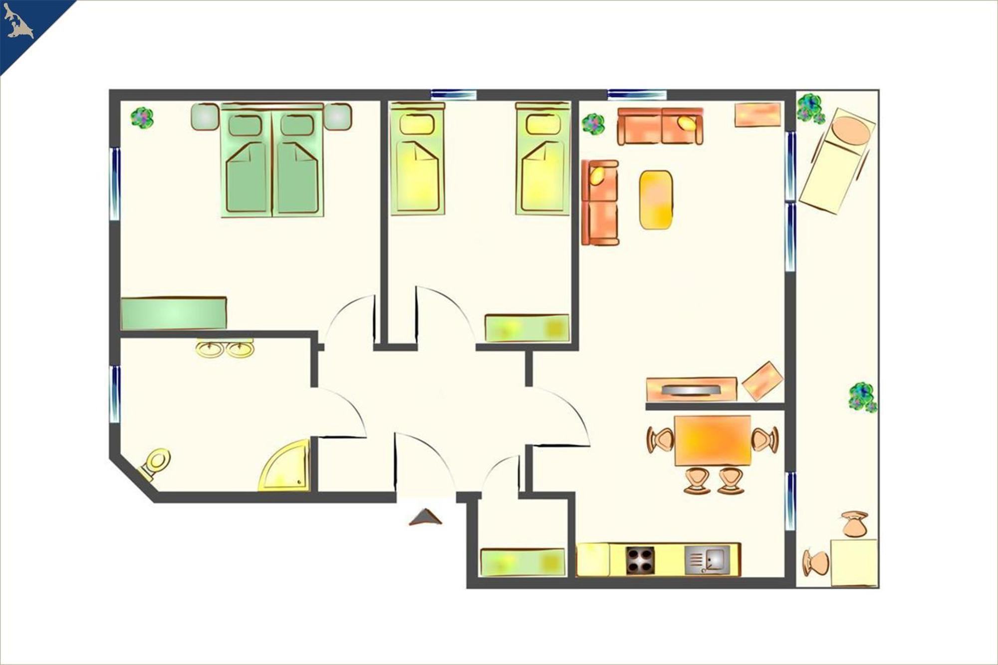 Haus Triade Ferienwohnung Triade 1 치노비츠 외부 사진